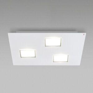 Fabbian Quarter – bílé LED stropní svítidlo 3zdr