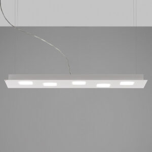 Fabbian Quarter – bílé závěsné světlo LED 5zdr