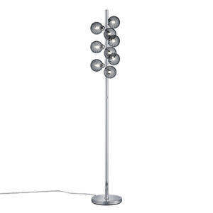 Stojací lampa ve stylu art deco, stmívatelná kouřovým sklem, 9 světel - Fon