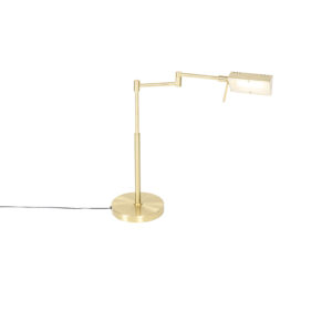 Designová stolní lampa zlatá vč. LED s dotykovým stmívačem – Notia