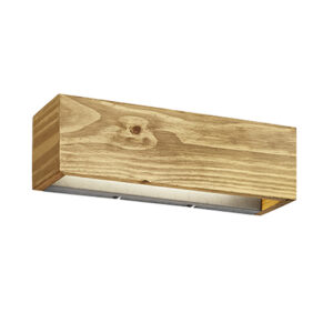 Venkovské nástěnné svítidlo dřevěné 39 cm včetně LED stmívatelné – Linc