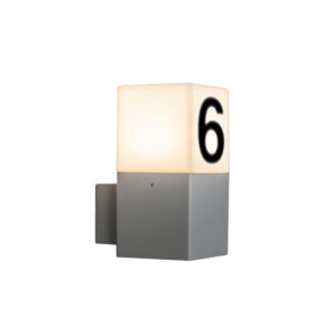 Venkovní nástěnná lampa s číslem domu – Dánsko