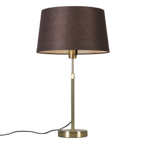 Stolní lampa zlatá / mosaz s hnědým odstínem nastavitelná 35 cm – Parte