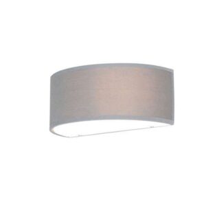 Nástěnná lampa půlkulatá šedá – buben