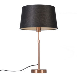 Stolní lampa měděná s černým odstínem 35 cm nastavitelná – Parte