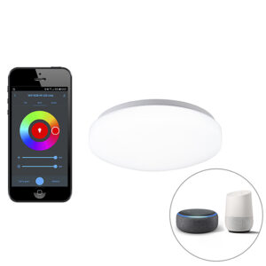 Moderní inteligentní stropní svítidlo bílé včetně LED s aplikací - Marti