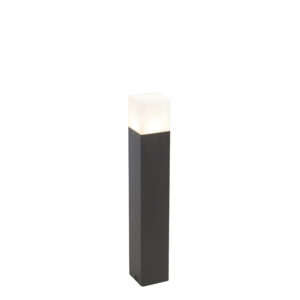 Stojící venkovní lampa černá s odstínem opálově bílé 50 cm - Dánsko