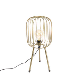 Moderní stolní lampa stativ mosaz – drát