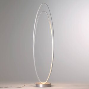 Bopp Flair - eliptická LED stojací lampa, alu
