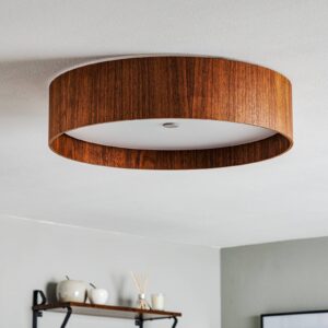 Lara wood – stropní LED svítidlo, ořech, 55 cm