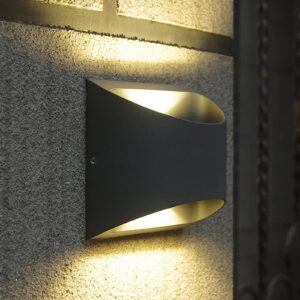 Venkovní nástěnné LED svítidlo Dodd hliník/půlkruh