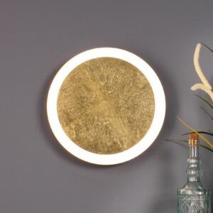 LED nástěnné svítidlo Moon Ø 30 cm, zlatá