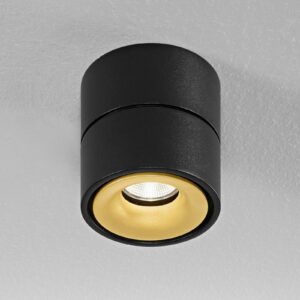 Egger Clippo LED stropní spot, černý-zlatá, 3000 K