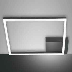 LED stropní svítidlo Bard, 42x42 cm, antracit