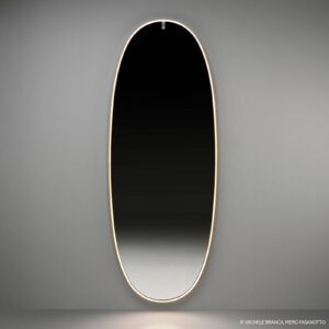 FLOS La Plus Belle LED nástěnné zrcadlo, měď