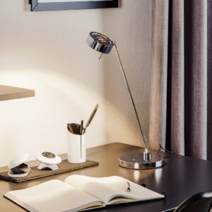 Dvoukloubová stolní lampa LED Elegance, chrom
