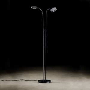 Holtkötter Flex Twin LED stojací lampa černá/černá
