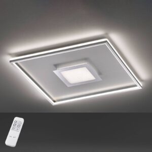 LED stropní světlo Bug čtvercové, chrom 60x60cm