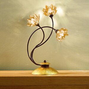 Stolní lampa Fiorella jantarová