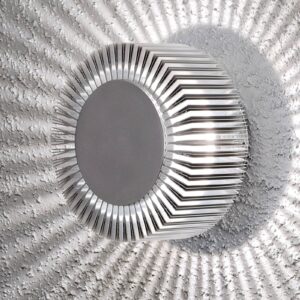 Monza venkovní nástěnné LED kulaté stříbrné 15cm