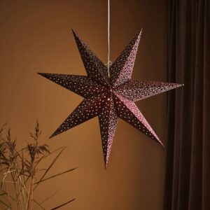 Dekorační hvězda Baroque k zavěšení, Ø 75cm, bordó