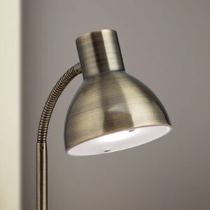 Klasická LED stolní lampa Isra starožitná mosaz