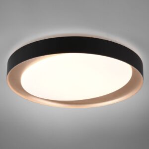 LED stropní světlo Zeta tunable white, černá/zlatá