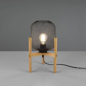 Stolní lampa Calimero s třínohým dřevěným stojanem
