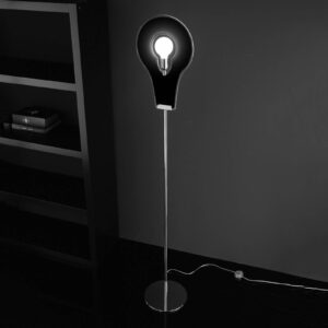 Stojací lampa Flat, černá