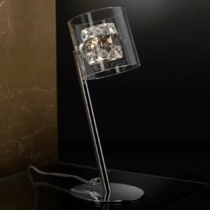 Stolní lampa LED Flash s křišťálovými kroužky