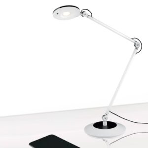 Kloubová LED stolní lampa Roderic v bílé barvě