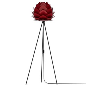 Stojací lampa UMAGE Aluvia mini, černá/rubínová
