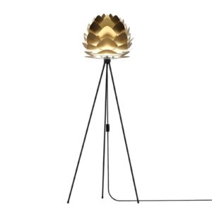 Stojací lampa UMAGE Aluvia mini, mosaz, trojnožka