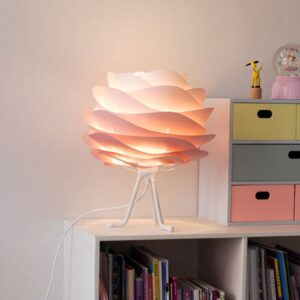 UMAGE Carmina Mini stolní lampa růžová/stojan bílý