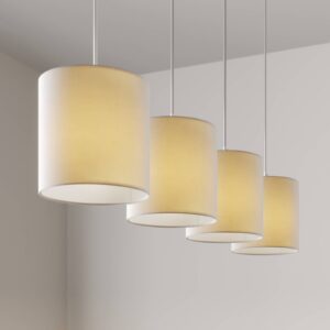 Lindby Zalia textilní závěsné světlo, 4 žárovky