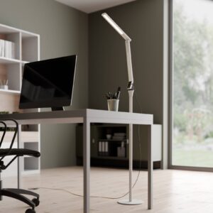Arcchio Liano LED stojací lampa, stmívatelná bílá