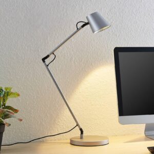 Lucande Tarris LED stolní lampa, stříbrná