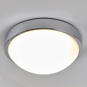 Chromované koupelnové světlo stropní Elucio, IP44