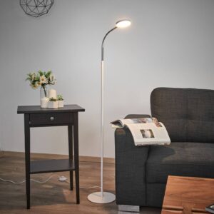 Milow – LED stojací lampa s labutím krkem