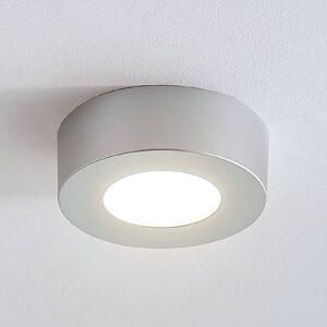 LED stropní svítidlo Marlo stříbrné kulaté 12,8 cm
