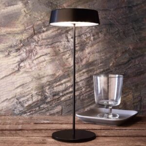 LED stolní lampa Miram s baterií stmívatelná černá