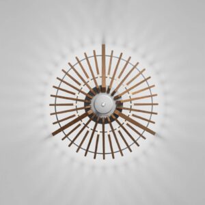 Terasové světlo Tipi z jasanového dřeva, 52,7 cm