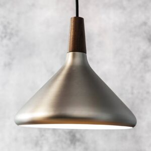 Závěsné světlo Nori z kovu, ocelové barvy, Ø 27 cm