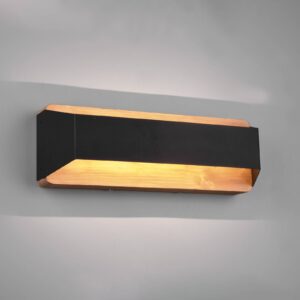 LED nástěnné světlo Arino, černá, šířka 35,2 cm