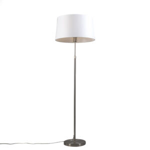 Stojací lampa ocelová s odstínem bílá 45 cm nastavitelná – Parte