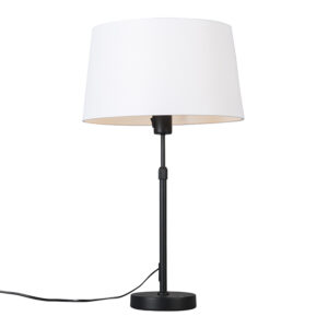 Stolní lampa černá s odstínem bílá 35 cm nastavitelná – Parte