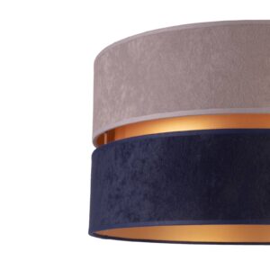 Stolní lampa Duo, modrá/šedá/zlatá, výška 30cm