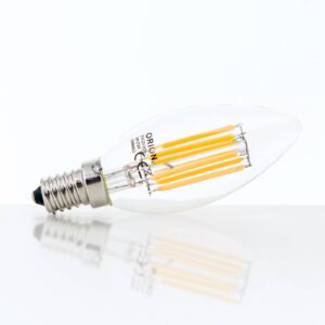 LED svíčka E14 2W filament, čirá 827 stmívatelná