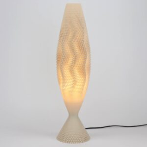 Stolní lampa Koral z biomateriálu, linen, 65 cm