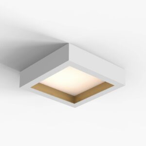LED stropní světlo Valencia, bílá/zlatá, 30x30cm